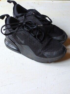 Nike Air 270 Triple Black Sz 1y Shoes